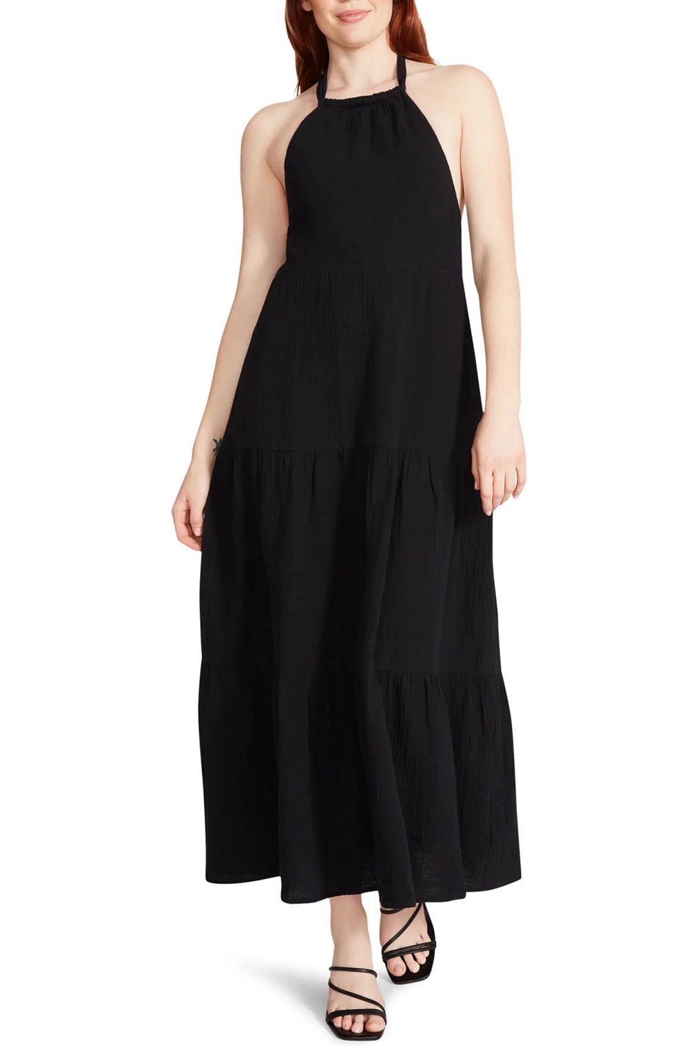 Steve Madden Briella Halter Cotton Midi Dress