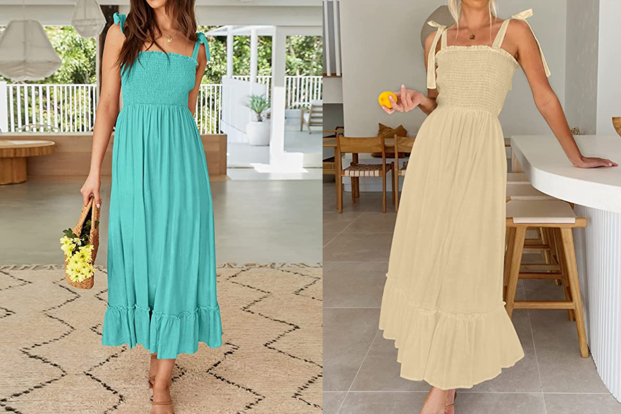 ZESICA-Spaghetti-Strap-Square-Neck-Maxi-Dress
