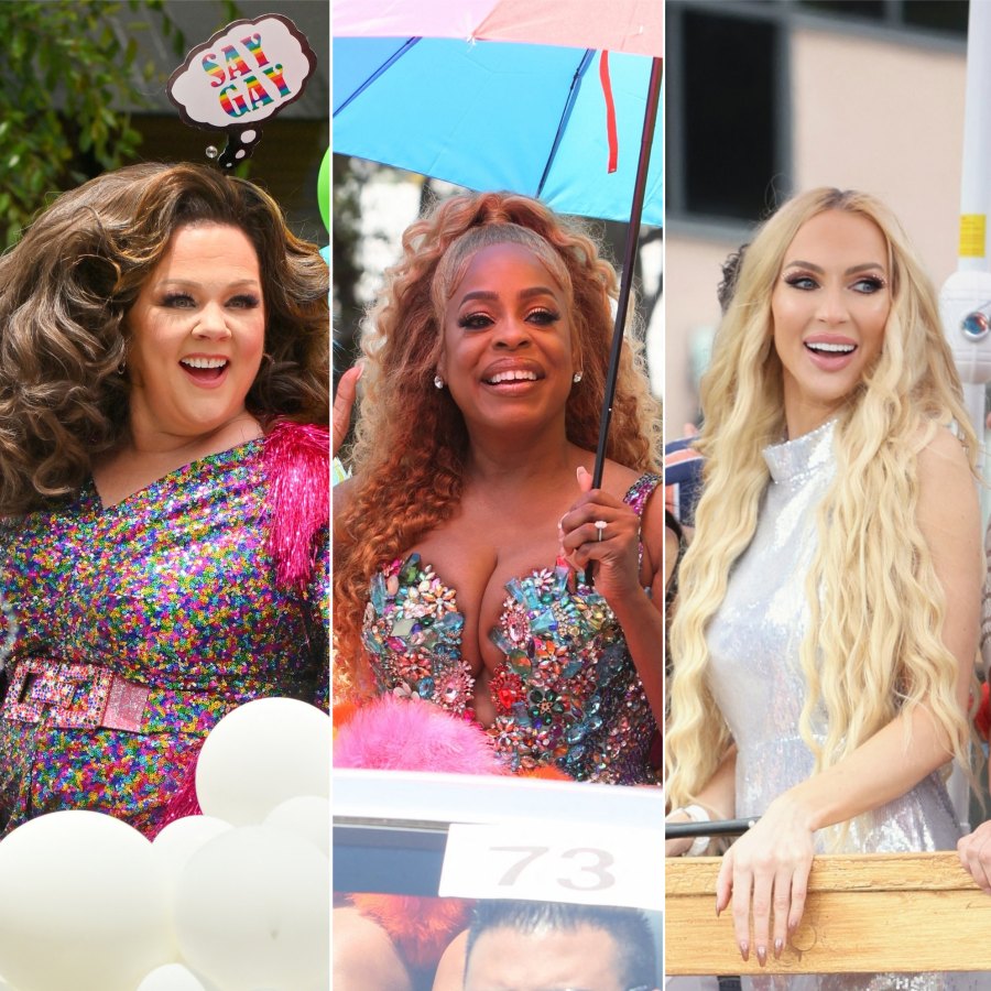 Melissa McCarthy, Niecy Nash-Betts and Christine Quinn at WeHo Pride Parade 2023.