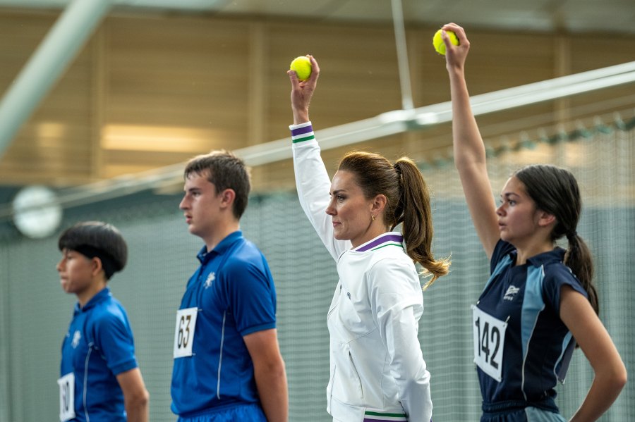 Princess Kate Accidentally Catches Tennis Ball With Her Hands During Roger Federer Match: 'Are You Allowed to Do That?'