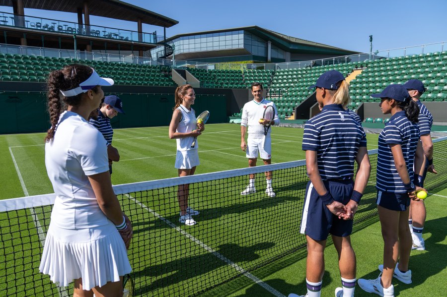 Princess Kate Accidentally Catches Tennis Ball With Her Hands During Roger Federer Match: 'Are You Allowed to Do That?'