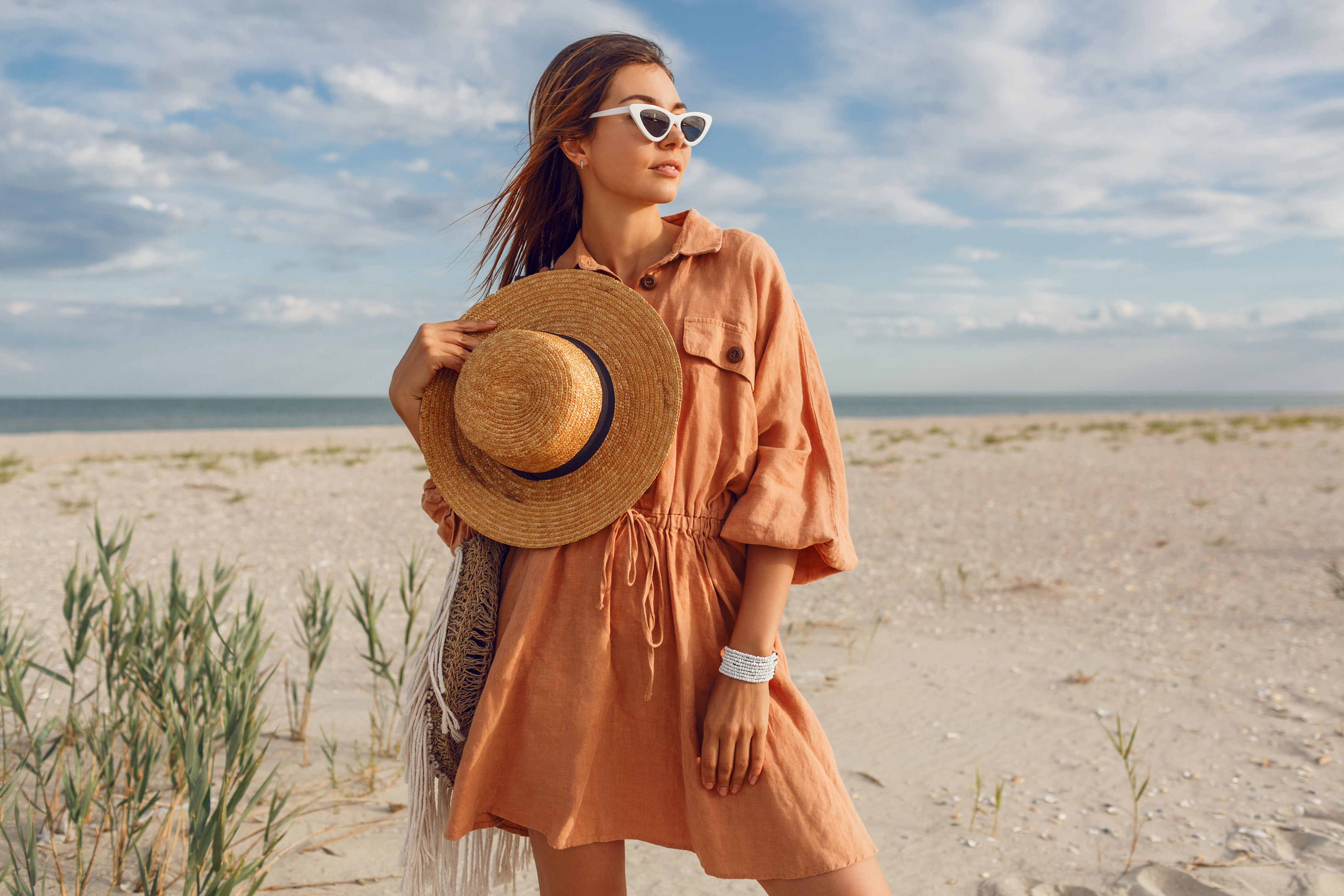 Woman-In-Beachwear-Stock-Photo