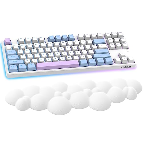 Gaming Keyboard Wrist Rest Pad,Memory Foam Keyboard Palm Rest, Ergonomic Hand Rest for Computer Keyboard,Laptop,Mac,Lightweight for Easy Typing Pain Relief-White