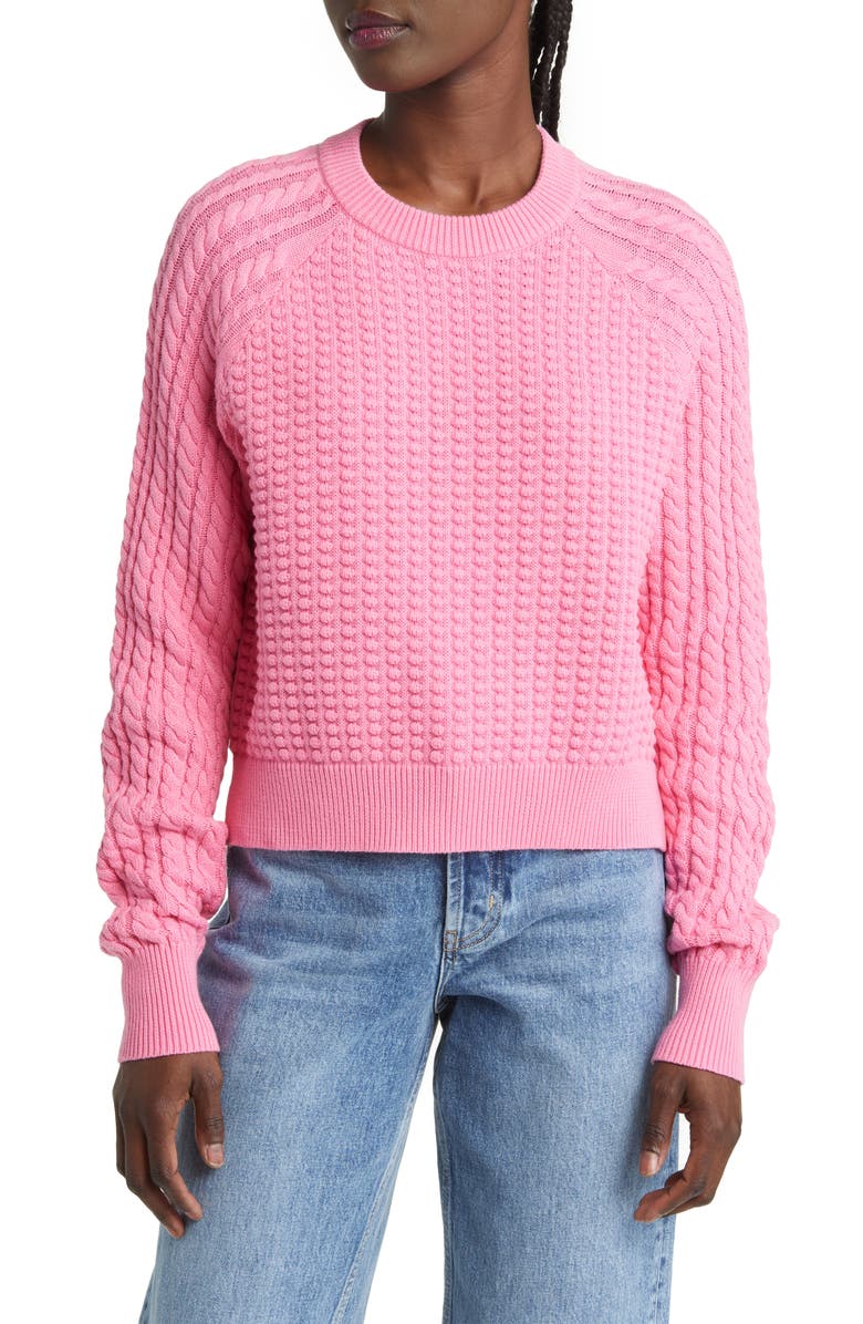 cable-knit sweater