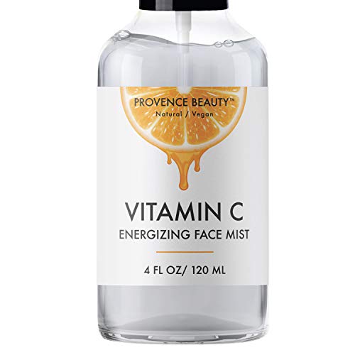 Vitamin-C Face Mist and Setting Spray for All Skin Types – Enhanced with Hyaluronic Acid, Aloe Vera and Rose Water – Skin Brightening, Anti-Aging, Moisturizing, Pore Minimizing – 4 Fl Oz