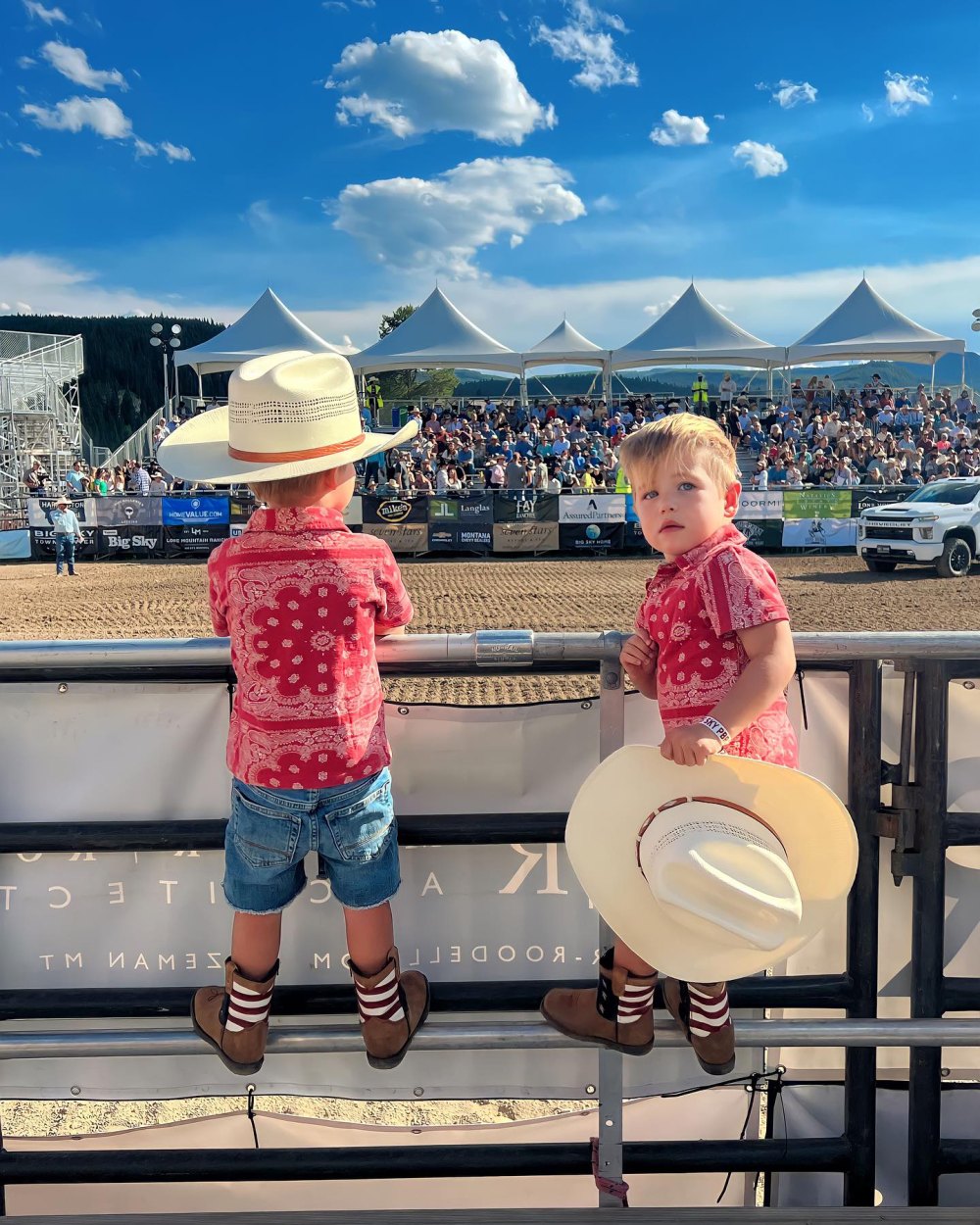 Bode Miller and Morgan Beck Bring Sons to the Rodeo