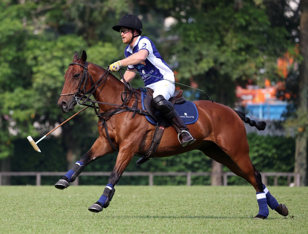 Prince Harry Gallops Into Action During Charity Polo Match in Singapore: See Photos