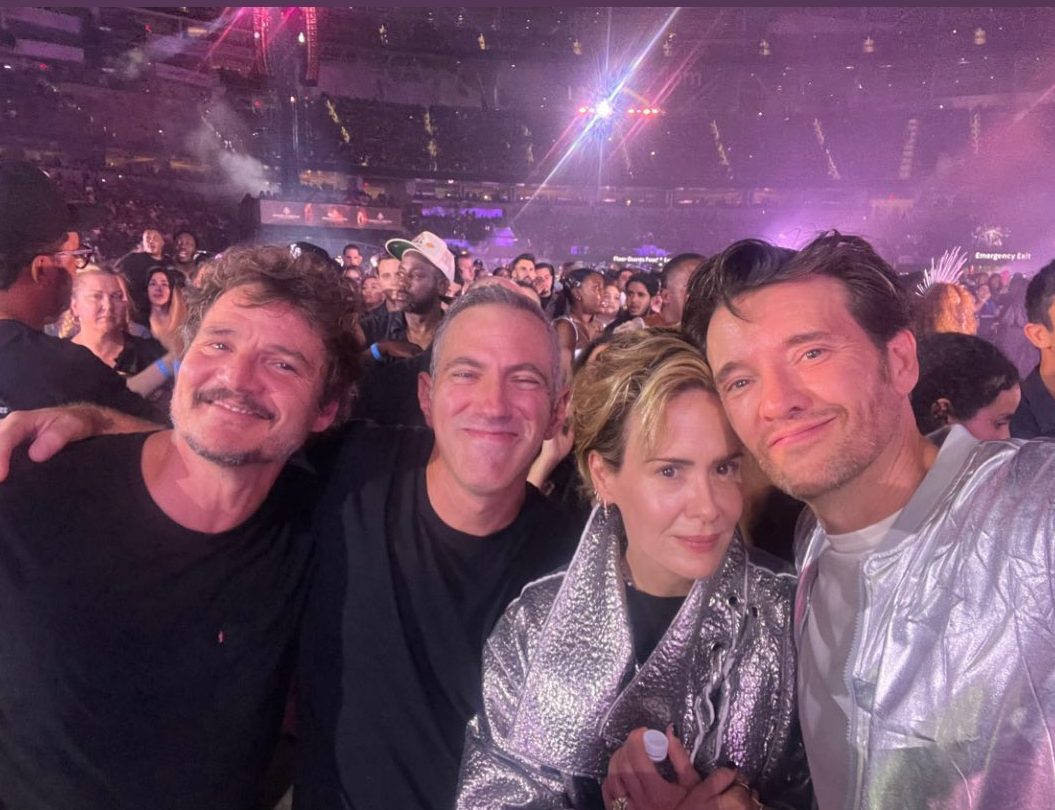 Stars at Beyonce - Pedro Pascal and Sarah Paulson