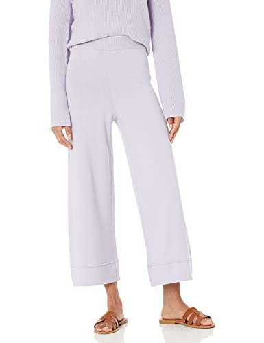 The Drop Women's Bernadette Pull-on Loose-fit Cropped Sweater Pant, Dusty Purple, M