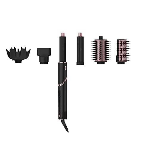Shark HD440BK FlexStyle Air Styling & Drying System with Ultimate 6-Piece Accessory Pack of Auto-Wrap Curlers, Curl-Defining Diffuser, Oval Brush, Paddle Brush & Concentrator, Black + Storage Bag