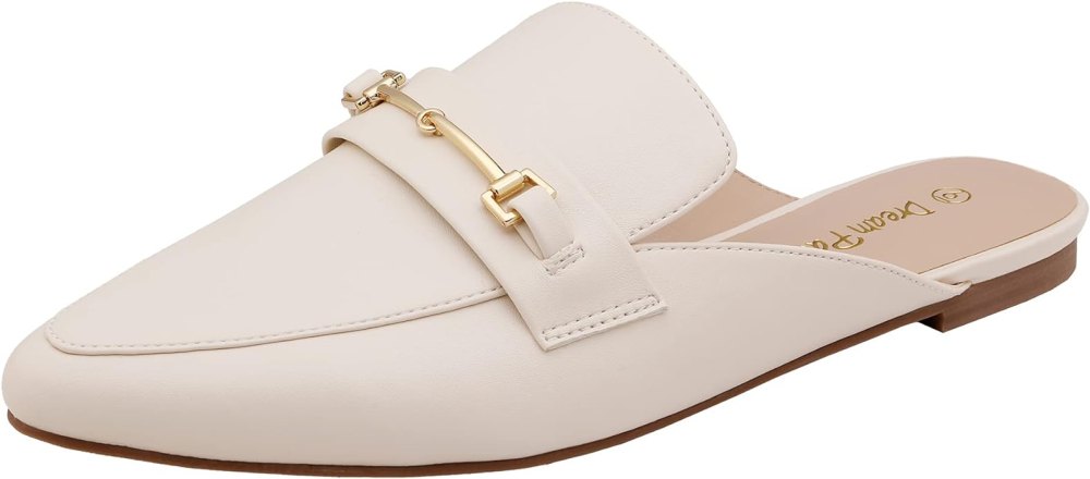 ivory loafer mules