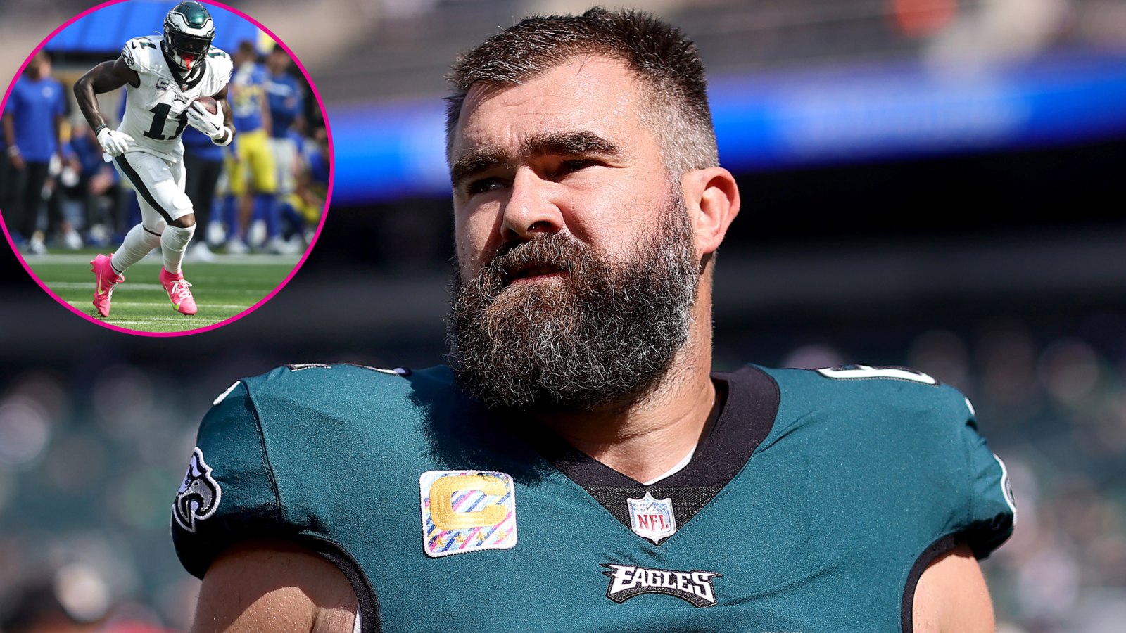 Jason Kelce Doesn't Plan to Wear Pink Cleats So Daughter Wyatt Won't 'Confuse Me' for AJ Brown