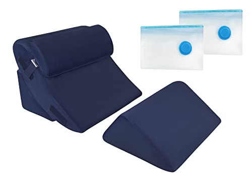 Best for Heartburn: Luxe Casa Orthopedic Bed Wedge Pillow Set (4 Pieces)