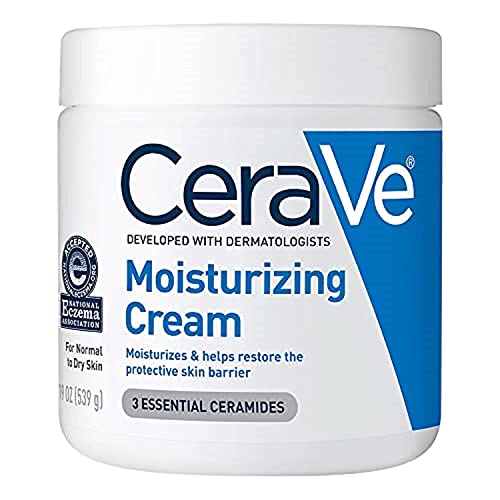Best for Eczema-Prone Skin: CeraVe Moisturizing Cream, Face and Body Moisturizer for Dry Skin