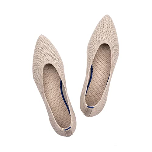 Best Budget: Frank Mully Womens Pointed Toe Flats Knit Dress Shoes