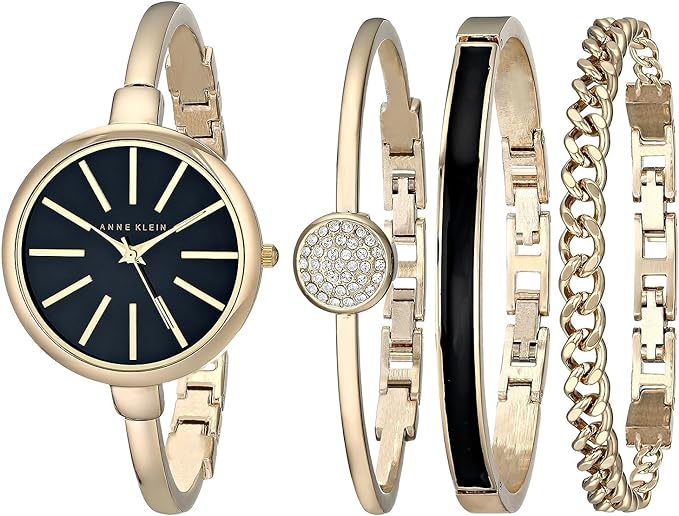 Anne Klein Women's AK/1470 Bangle Watch and Bracelet Set