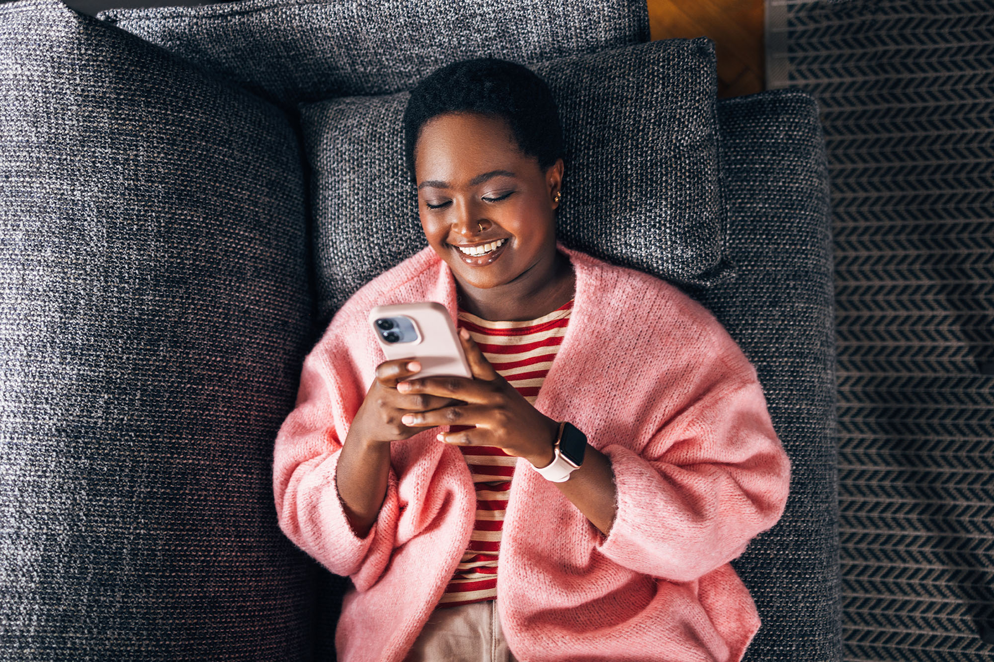 Woman texting