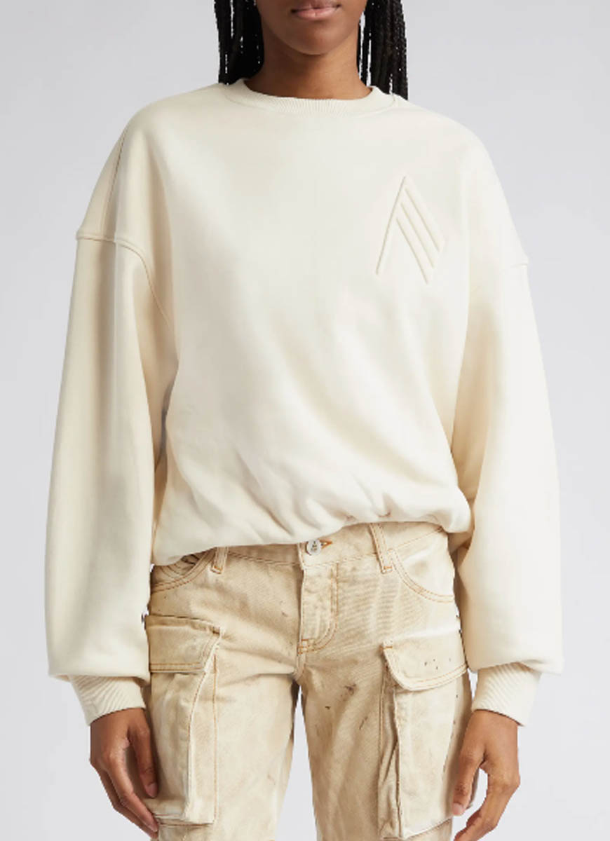 The Attico Cotton Gathered Sweatshirt