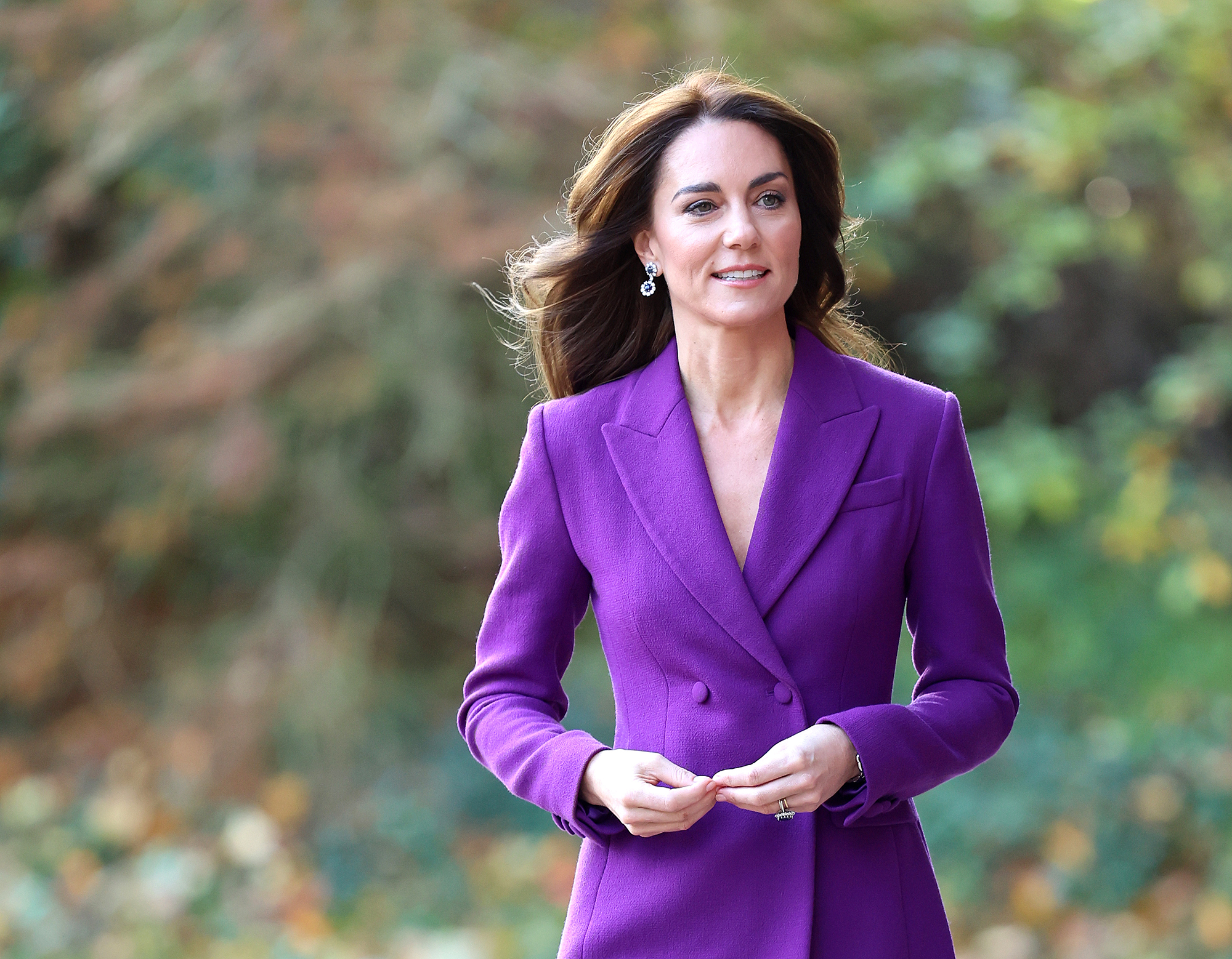 Princess Kate arriving at the Shaping Us National Symposium at the Design Museum in London on November 15, 2023.