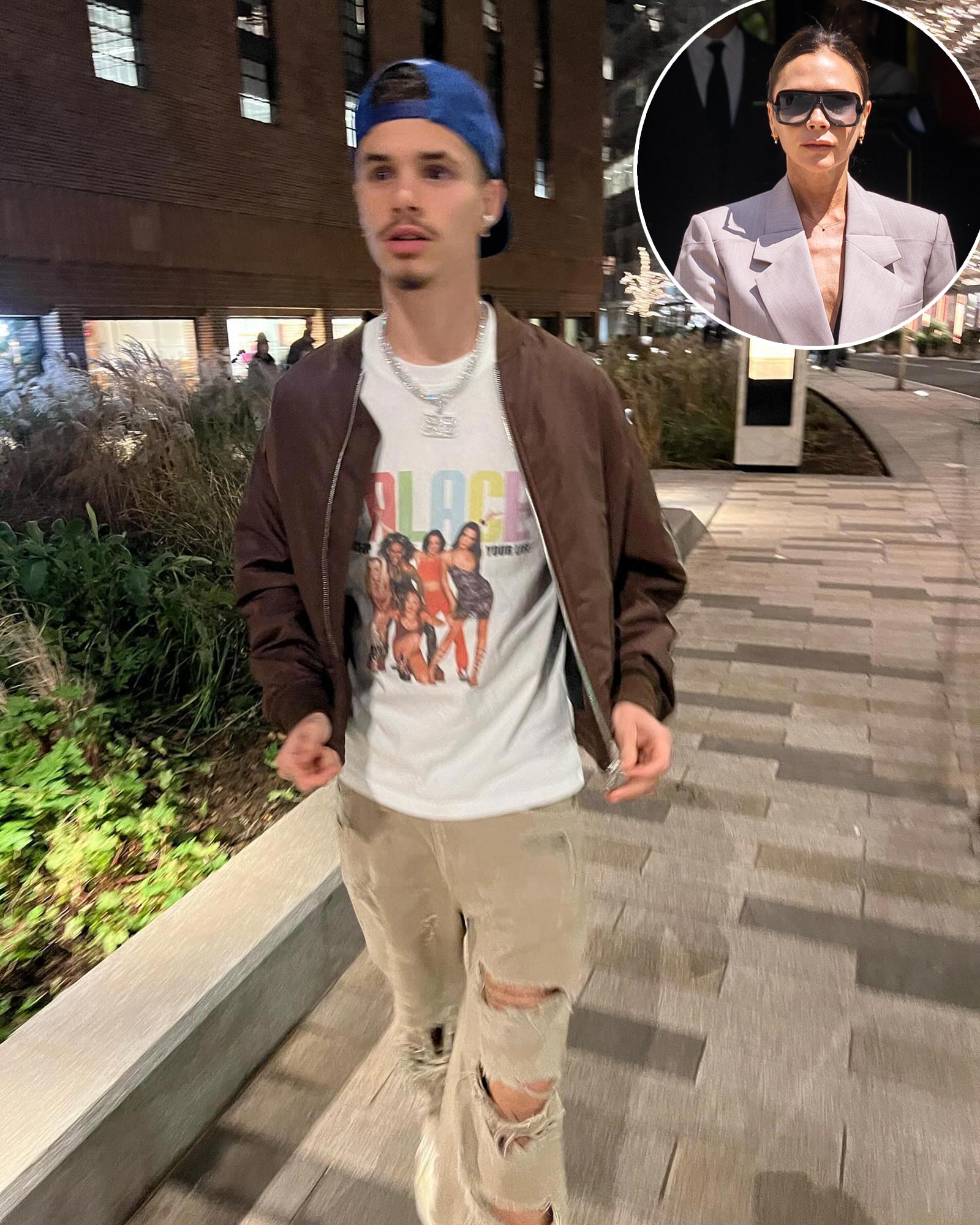 Romeo Beckham Wears Victoria Beckham T-Shirt