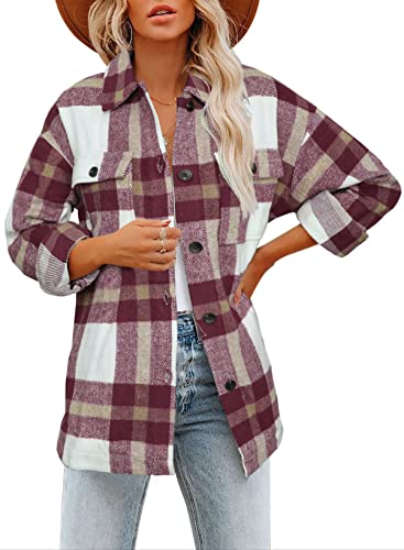Best Shacket on Amazon: Dokotoo Womens Casual Plaid Button Down Long Sleeve