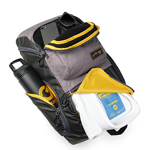 Best for BJJ (Brazilian Jiu Jitsu): Gold BJJ Jiu Jitsu Gatame Training Backpack