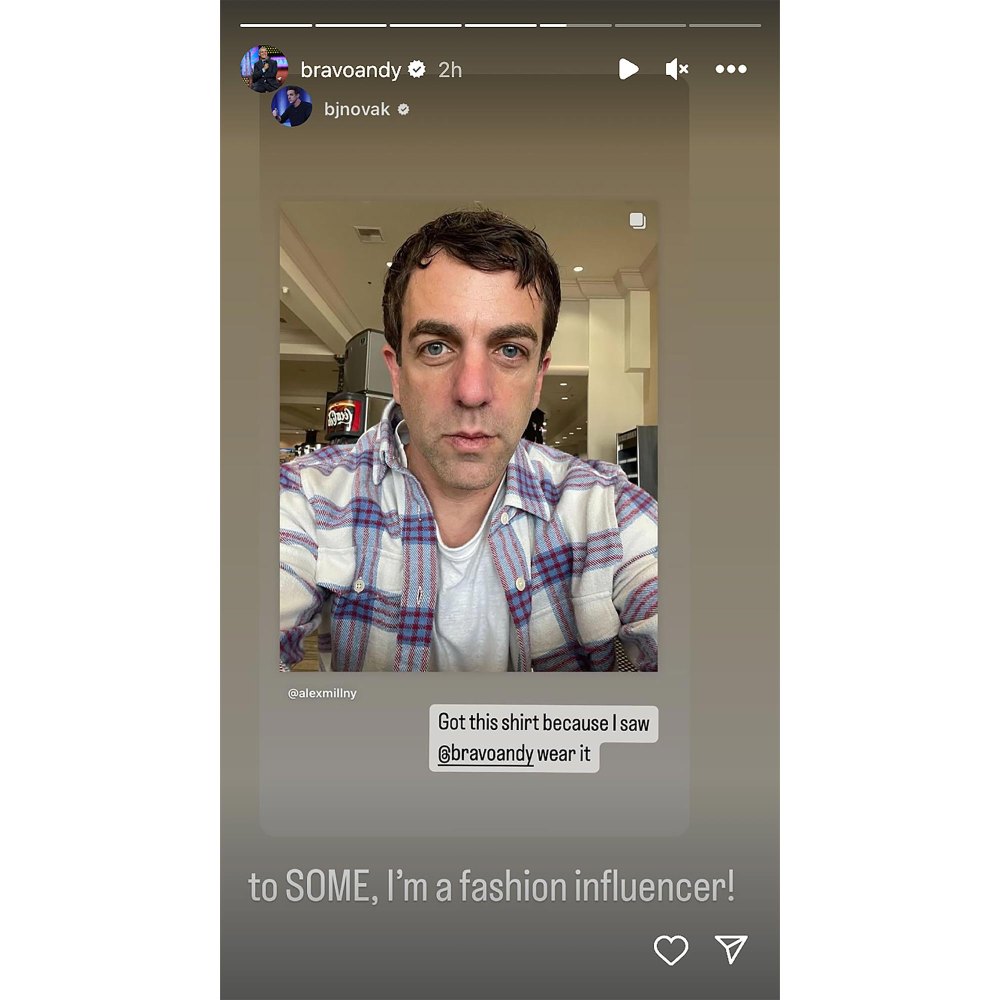 Andy Cohen Plaid Shirt Inspired BJ Novak