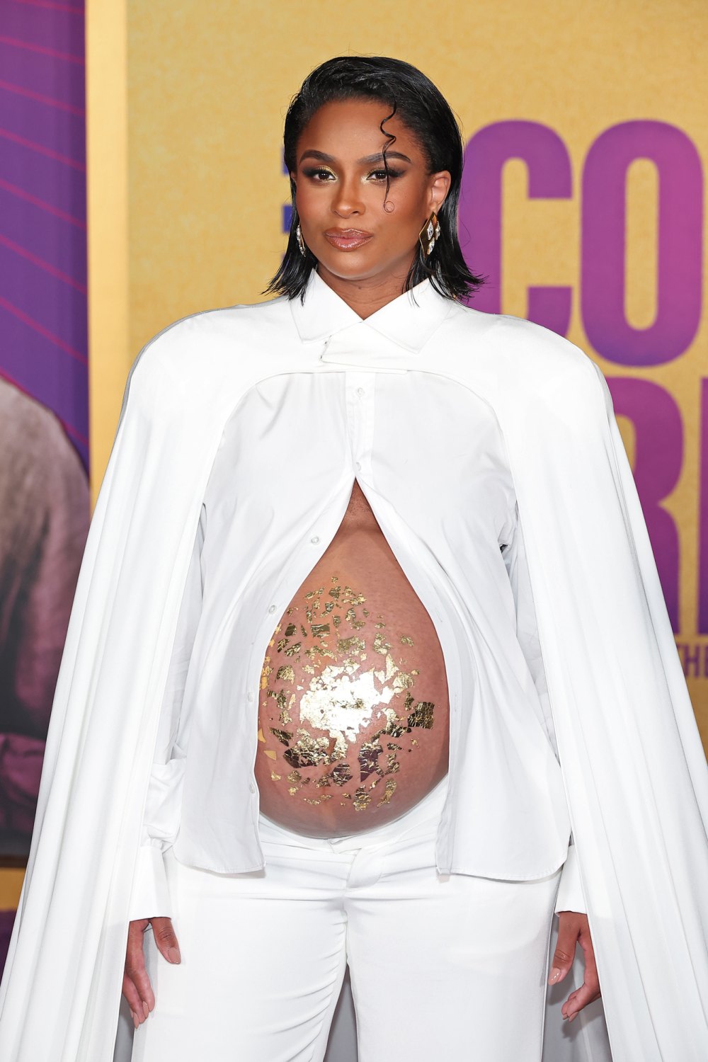 Ciara Glittery Baby Bump