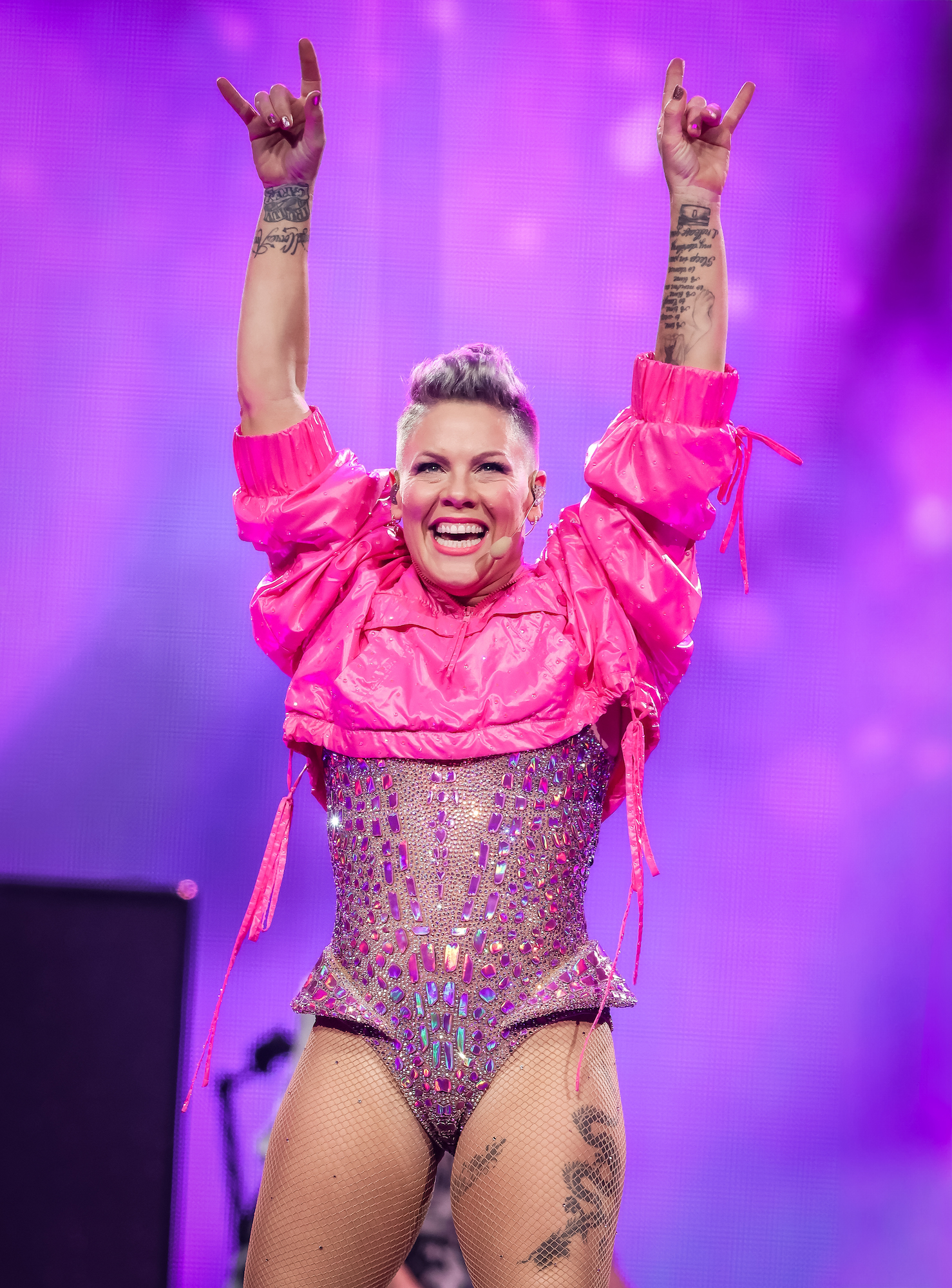 Pink Claps Back at Comment She s Old I Still Get to Wear a Leotard to Work