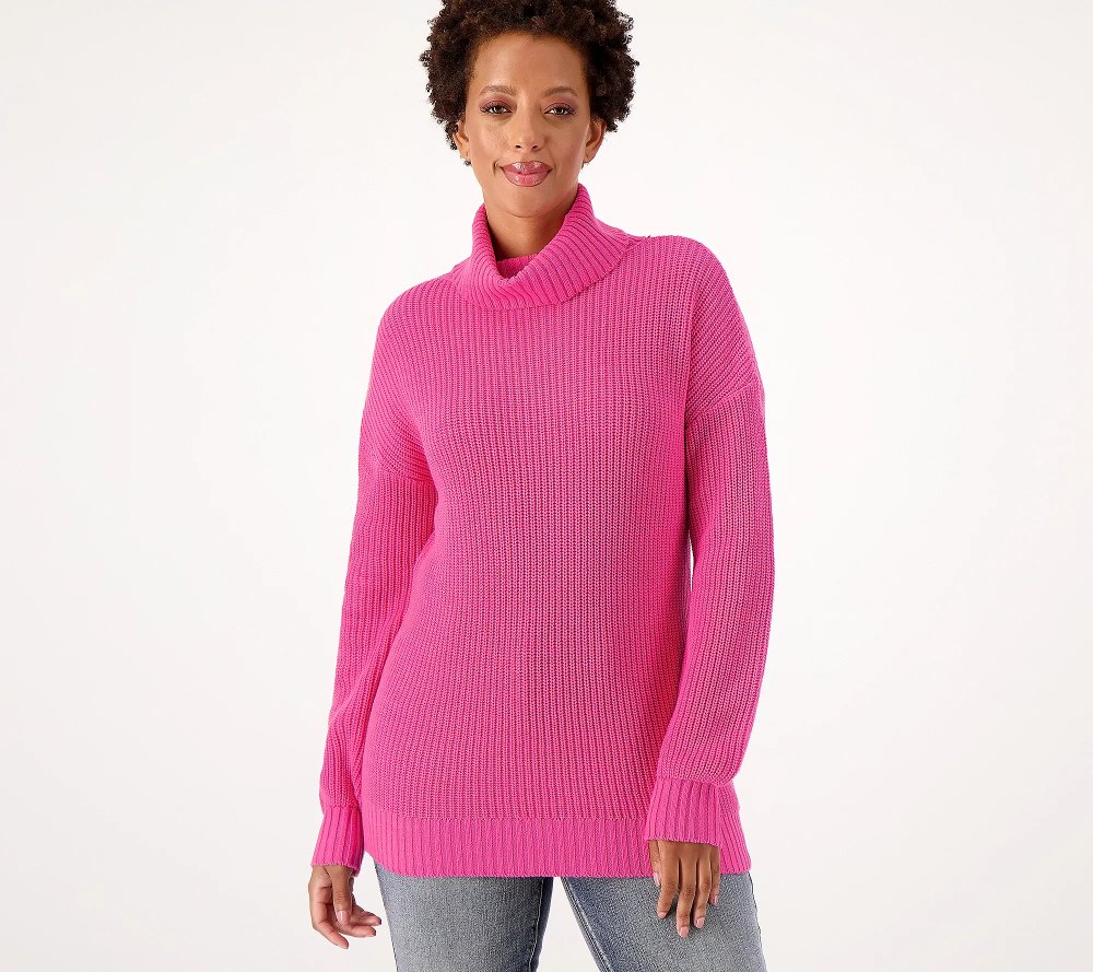 turtleneck tunic sweater