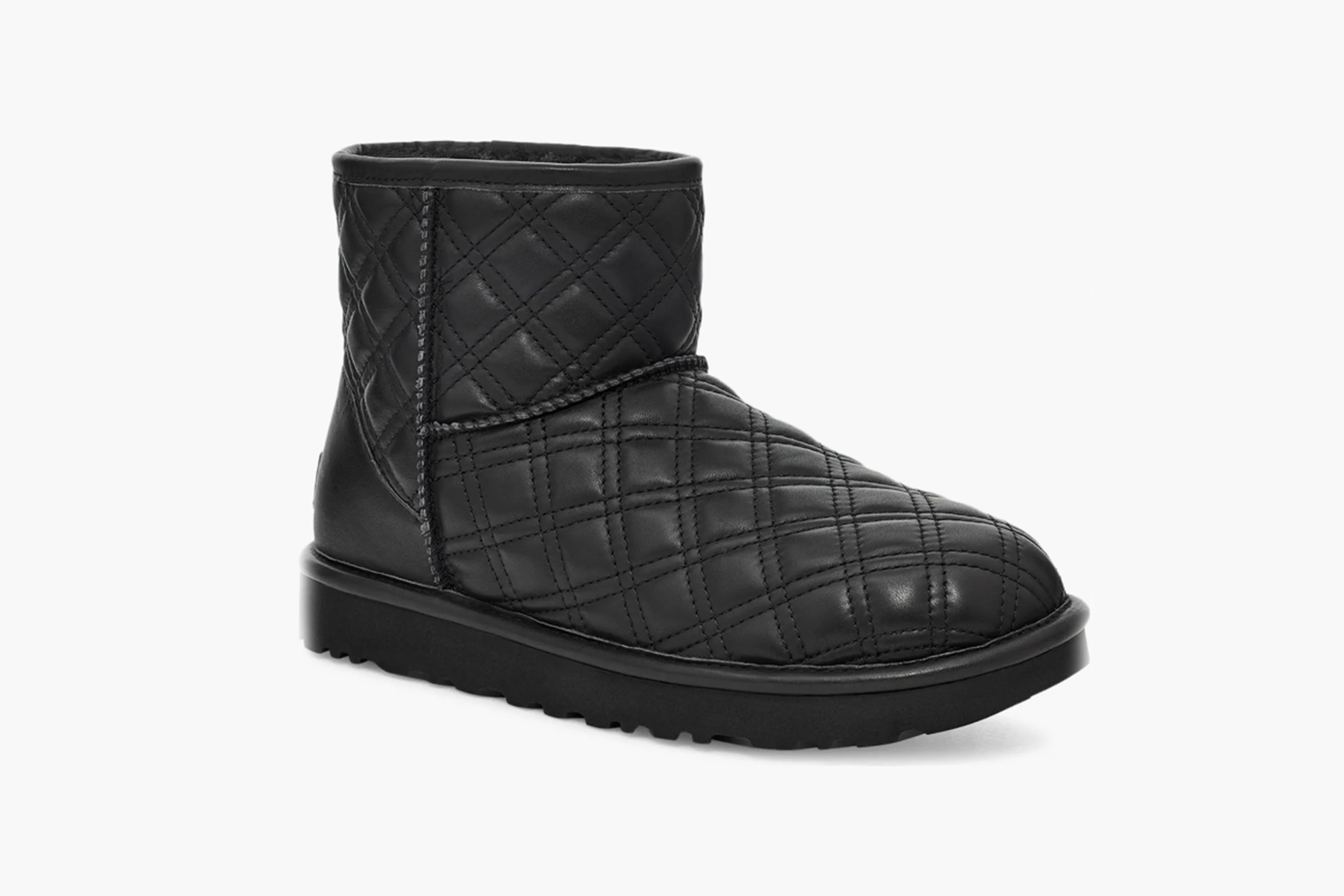 black quilted Ugg boots