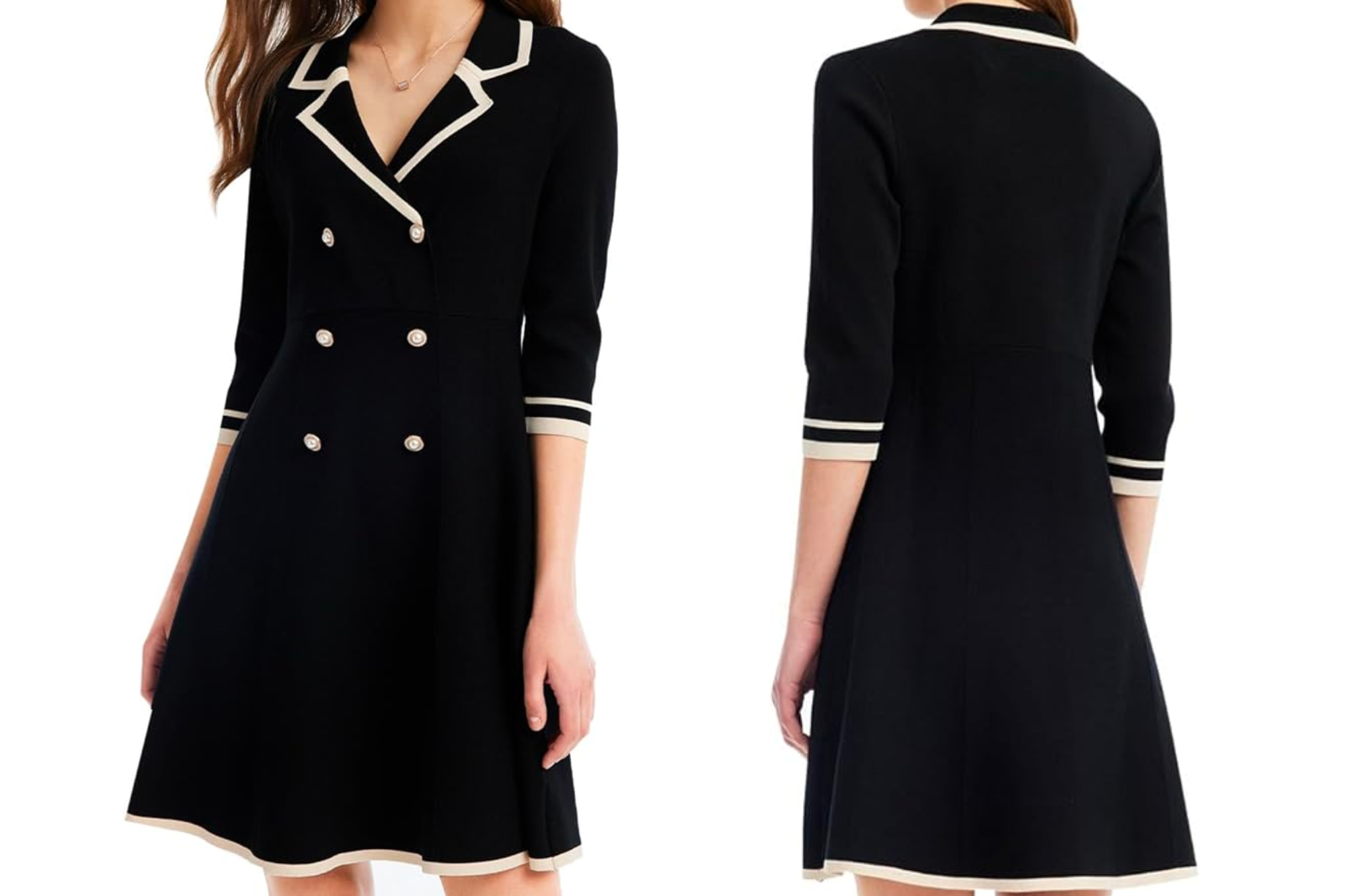 Goelia Black Mini Sweater Dress