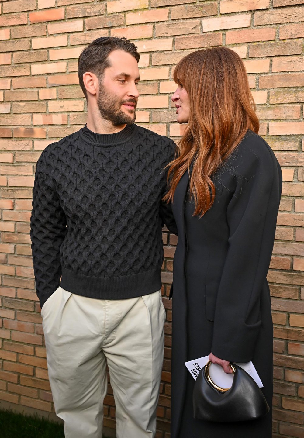 Julia Roberts Looks Sleek in Black Coat Dress at Jacquemus Fashion Show