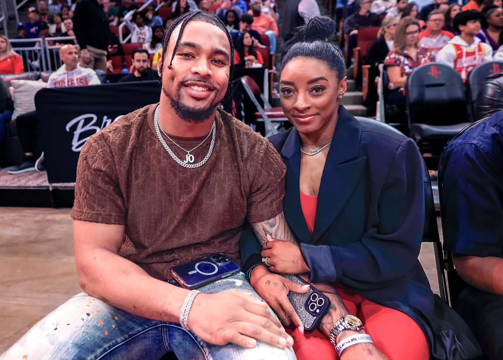 Simone Biles and Husband Jonathan Owens Cozy up Courtside During Lakers Game Date Night