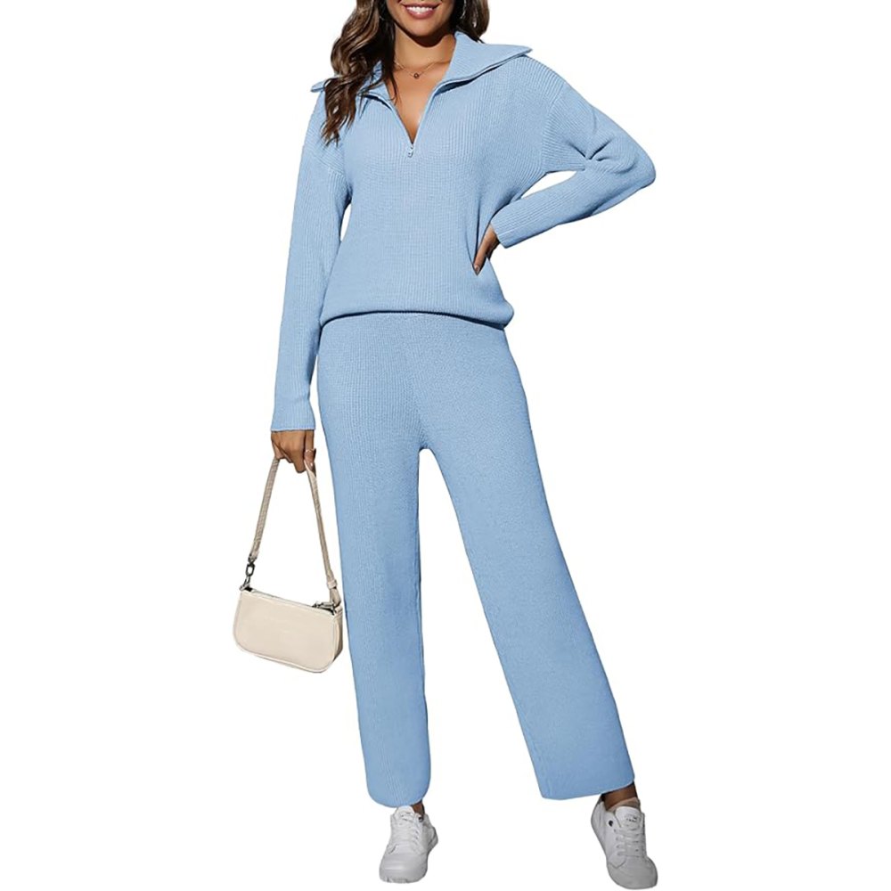 amazon-knit-loungewear-sets-half-zip