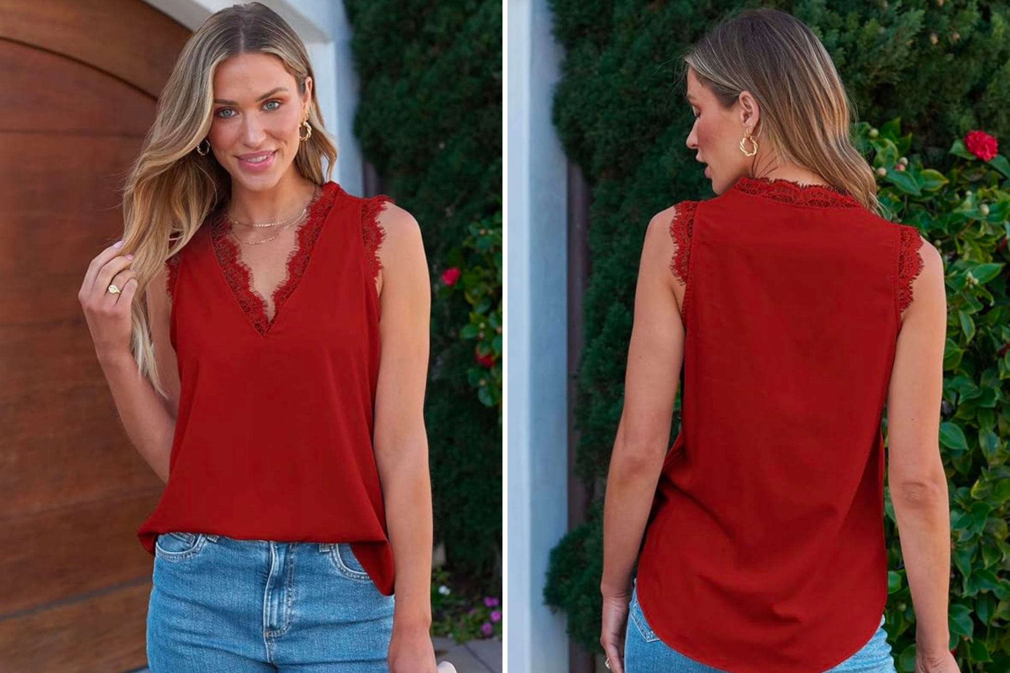 Blencot Lace Trim Tank Top