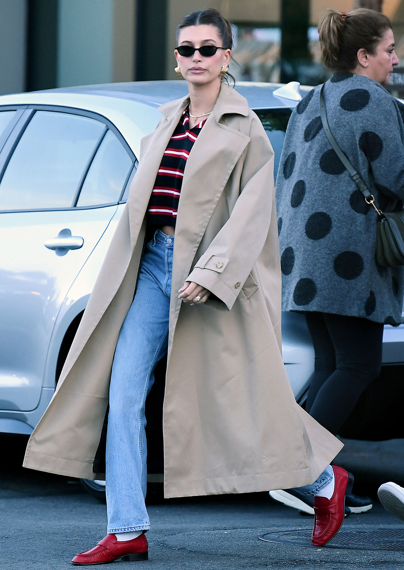 Hailey Bieber in Los Angeles on January 16, 2024.