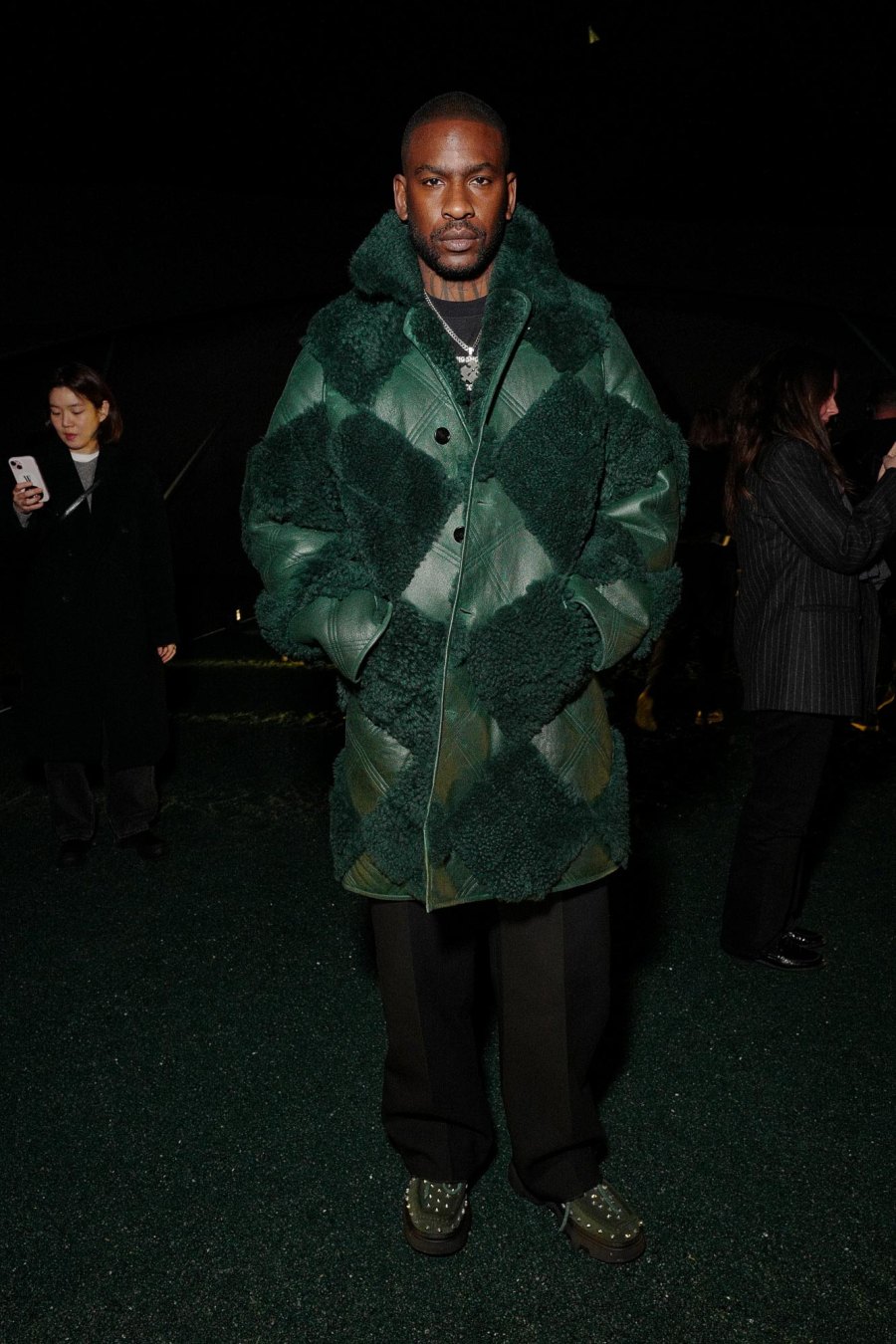 Celebs at Burberry Show 675 Skepta