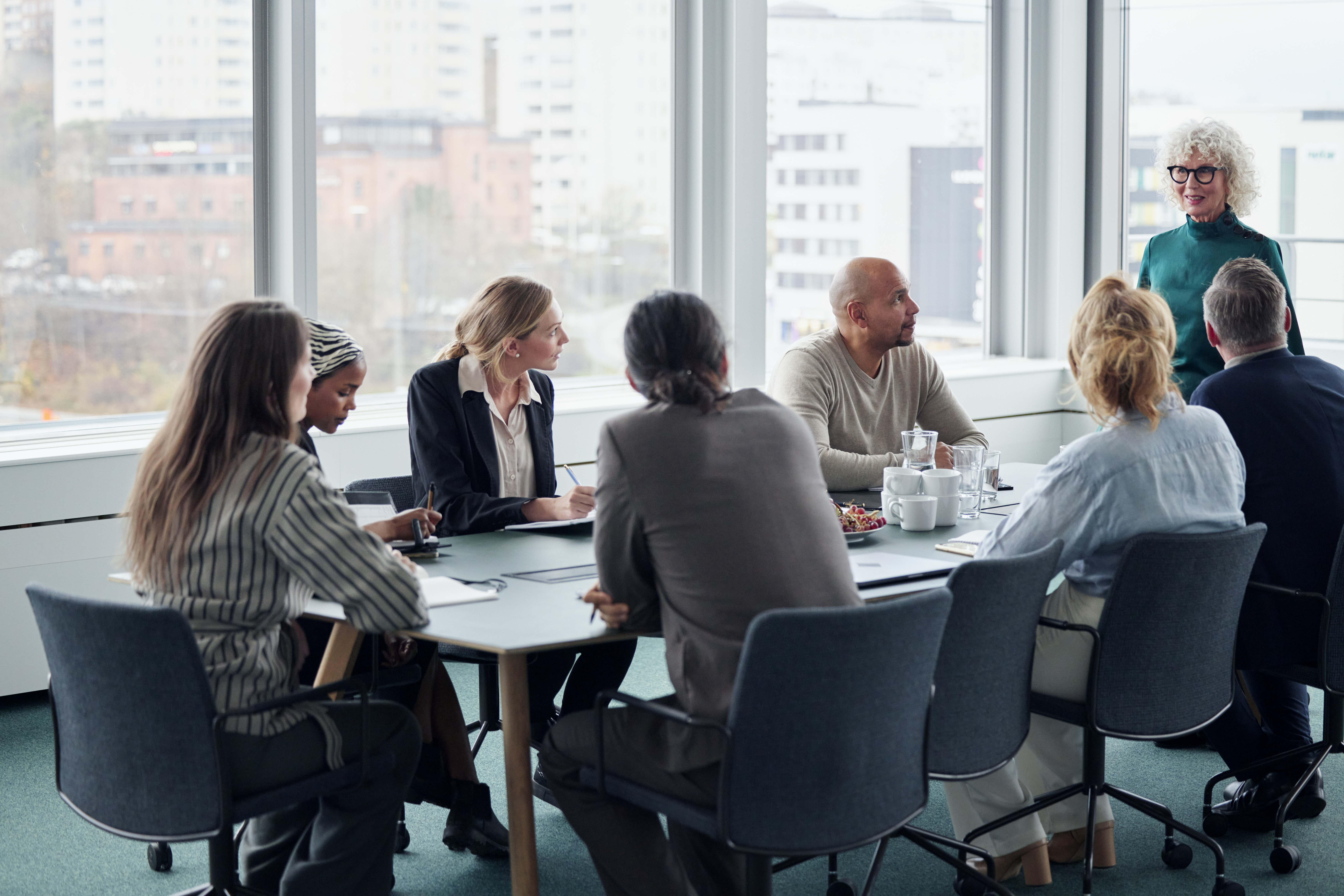 People during business meeting