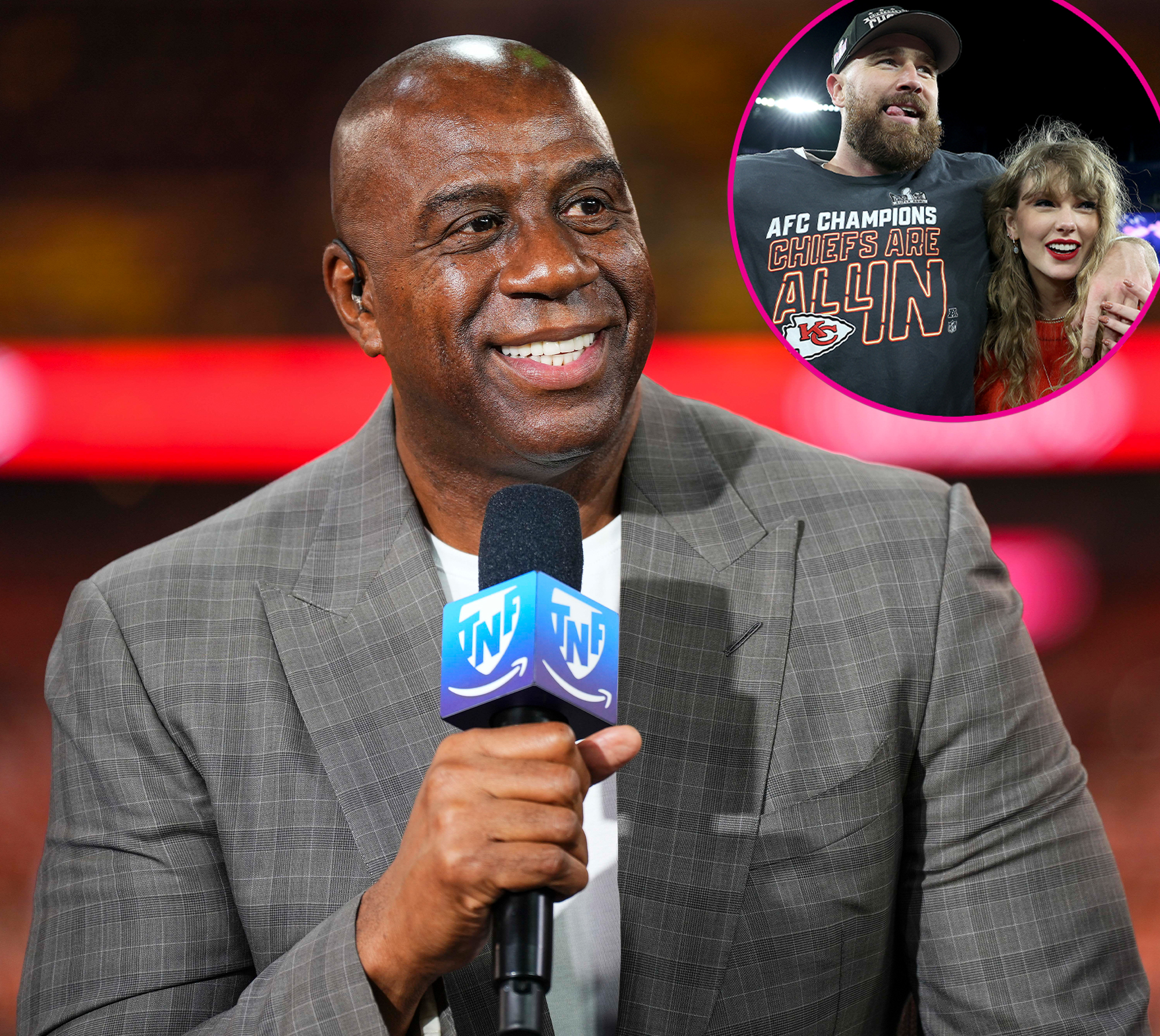 Magic Johnson Praises Power Couple Taylor Swift and Travis Kelce