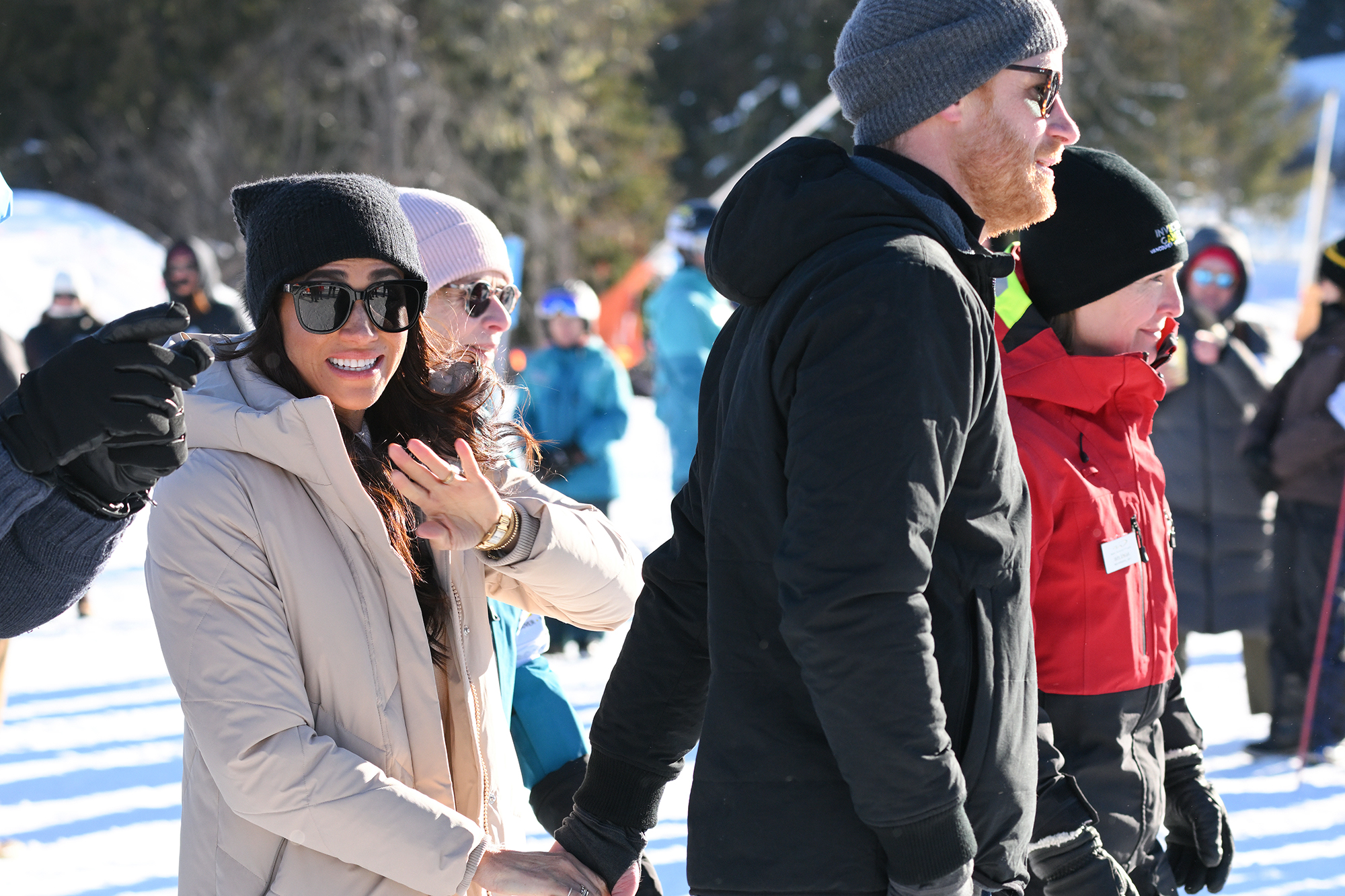 Prince Harry, Duke of Sussex and Meghan, Duchess of Sussex attend the Invictus Games One Year To Go Event on February 14, 2024 in Whistler, Canada. (Photo by Karwai Tang/WireImage)
