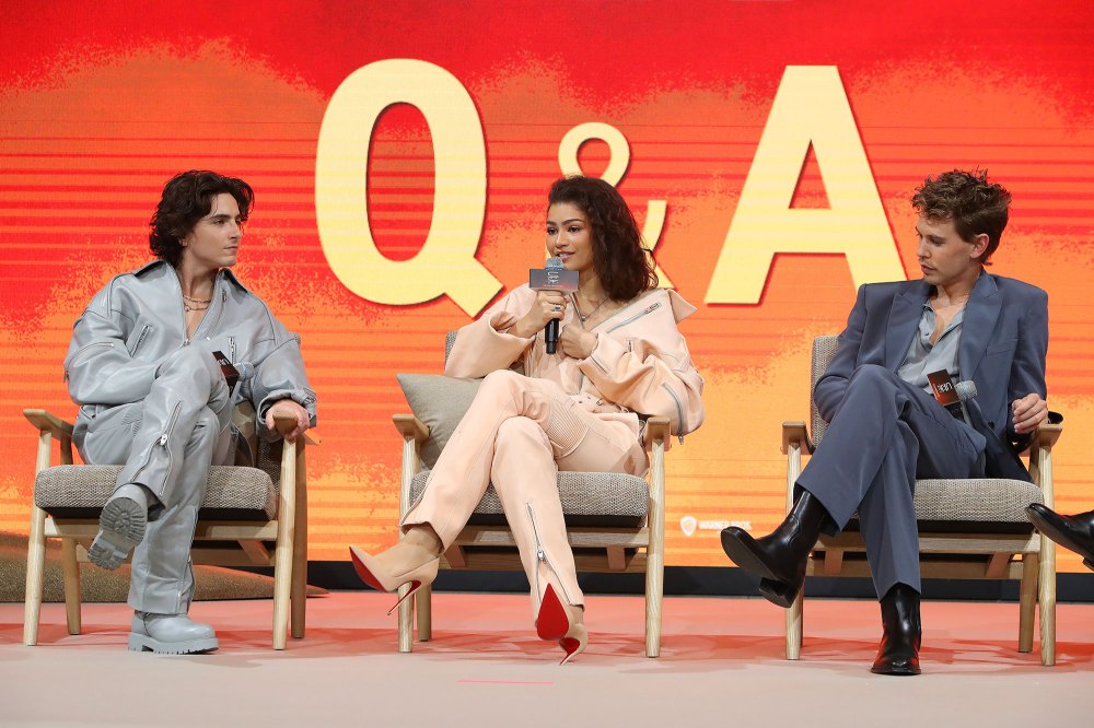 Zendaya and Timothee Chalamet Don Matching Jumpsuits at Dune Part Two Function in South Korea 2