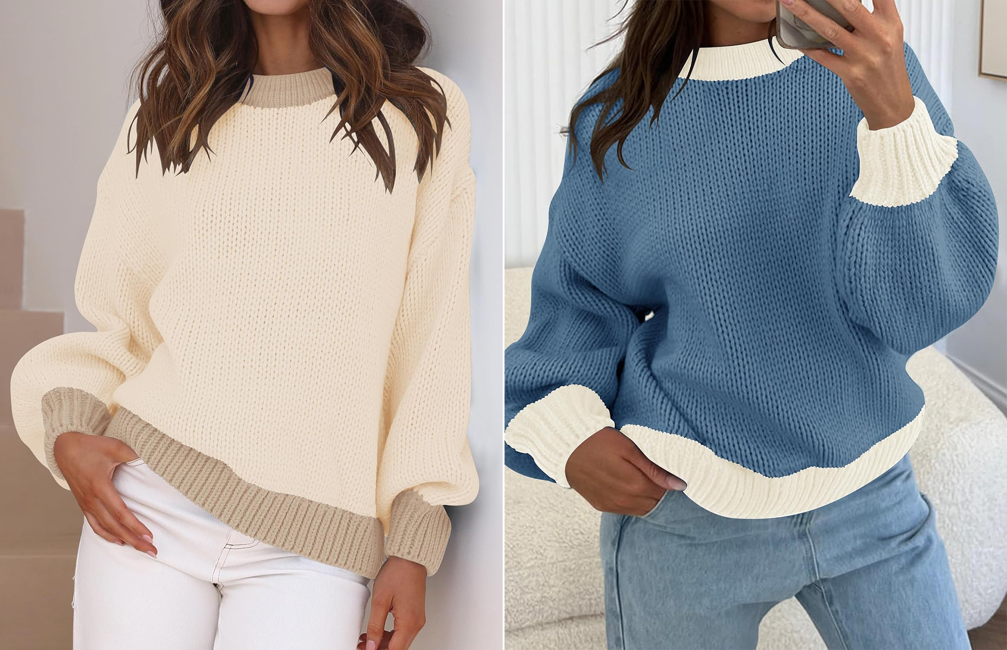 amazon-zesica-contrast-sweater