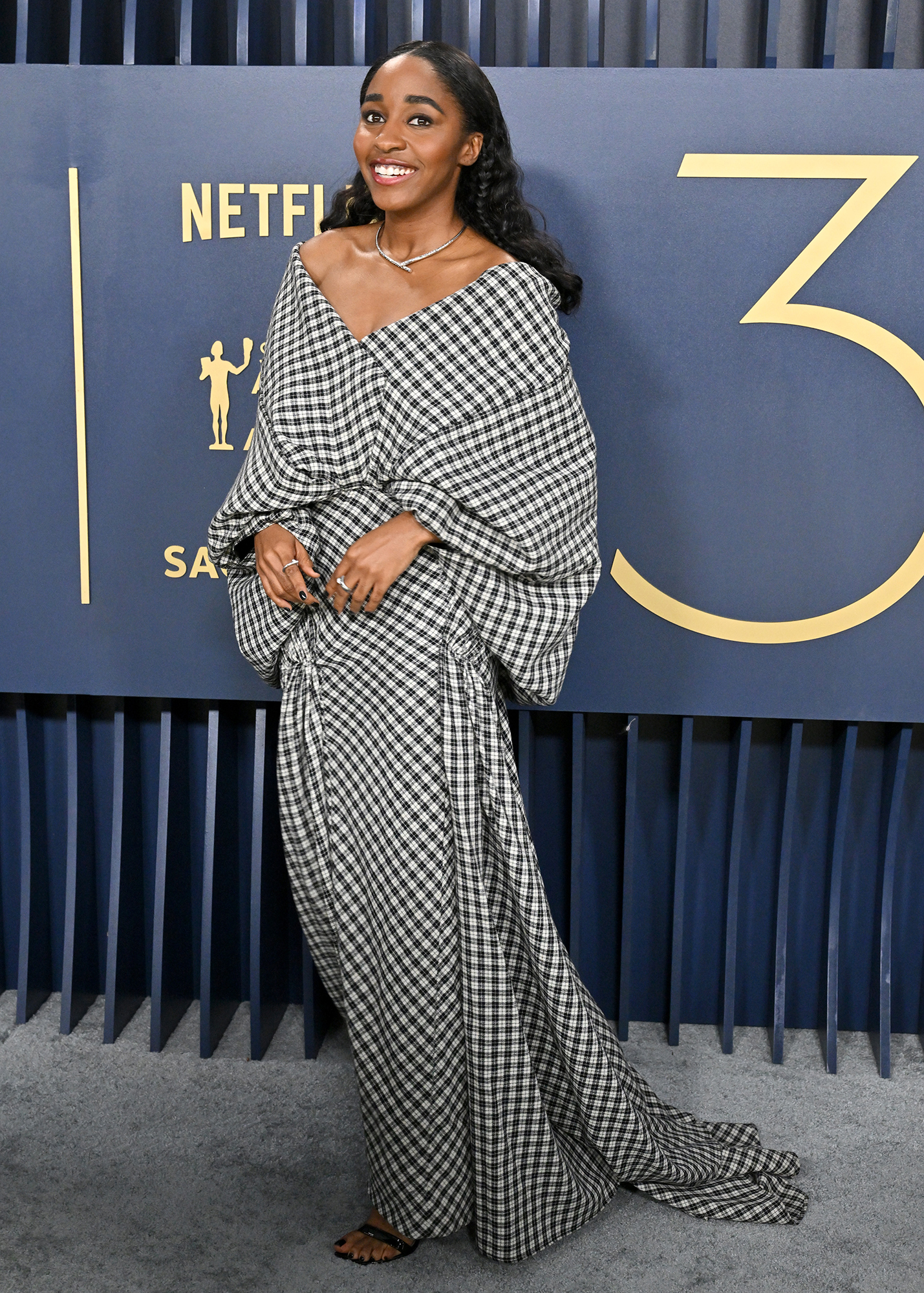 Ayo Edebiri at the Screen Actors Guild Awards on February 24, 2024.