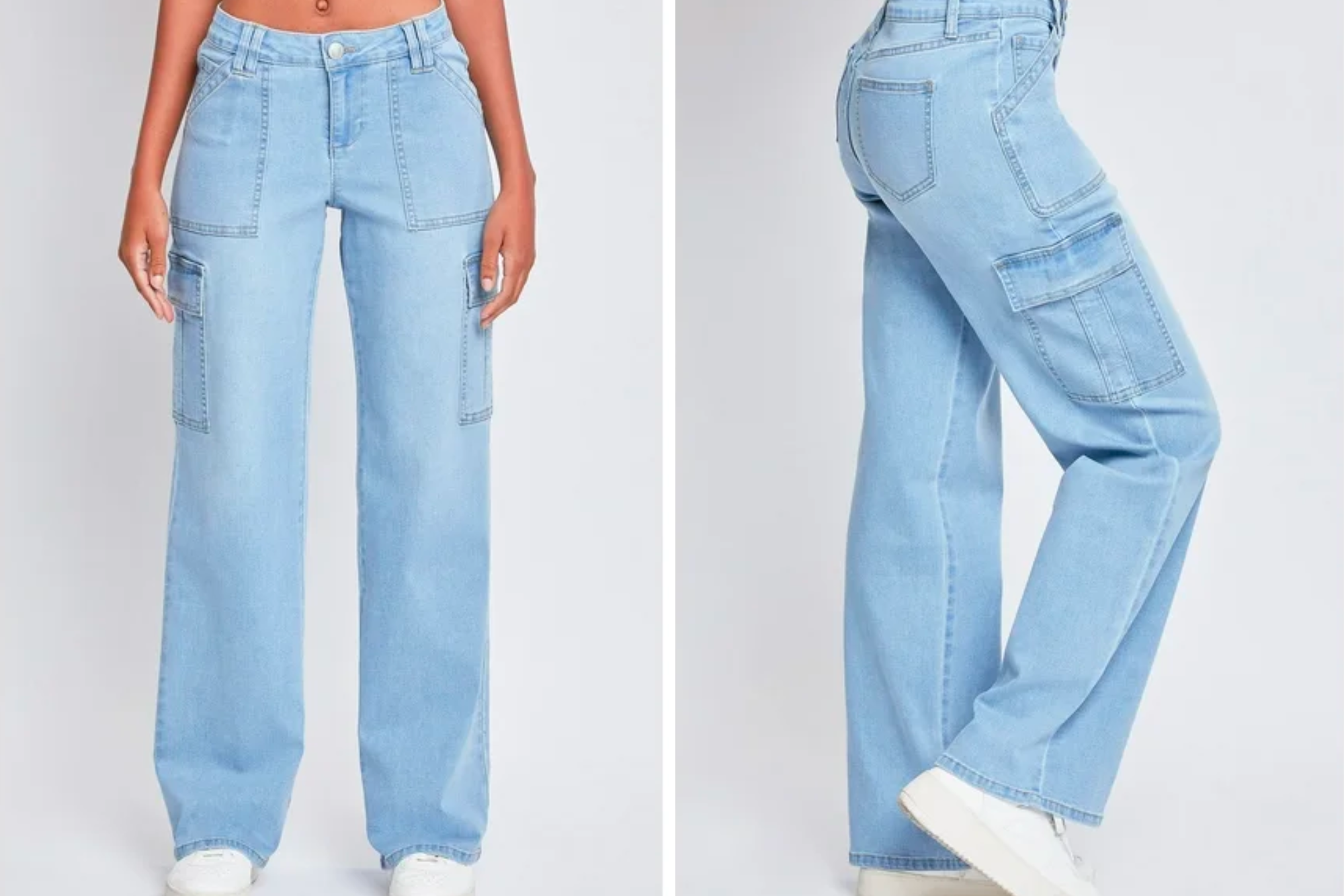 YMI Low Rise Relaxed Cargo Jeans