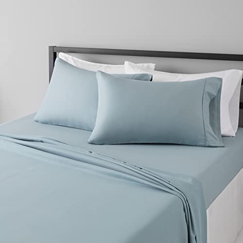 Amazon Basics Lightweight Super Soft Easy Care Microfiber 4-Piece Bed Sheet Set with 14-Inch Deep Pockets