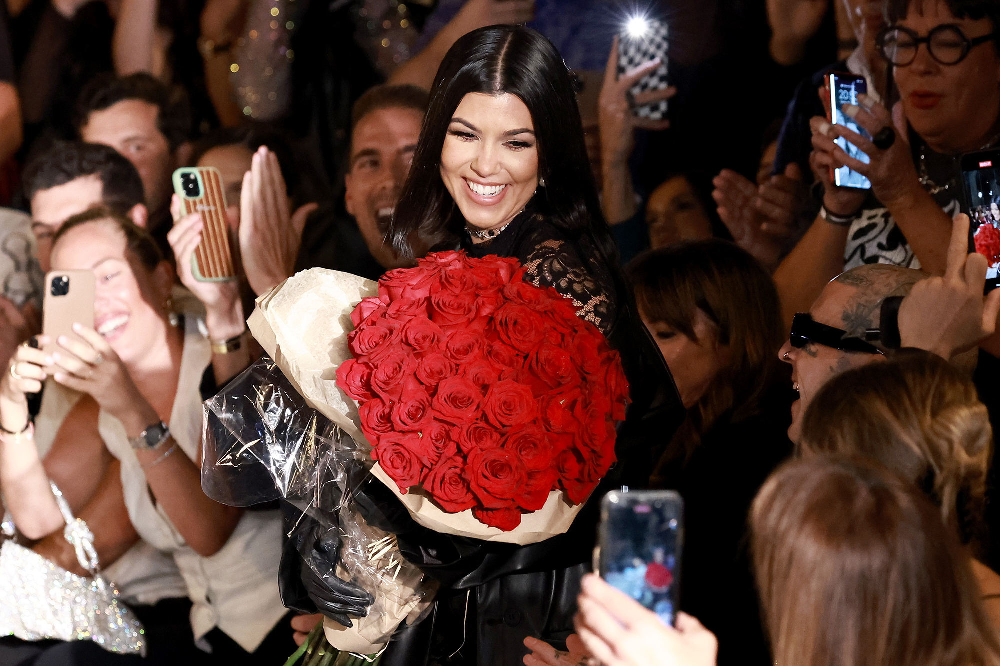 Kourtney Kardashian attends the runway for the Boohoo X Kourtney Kardashian fashion show during September 2022 New York Fashion Week: The Shows on September 13, 2022 in New York City.