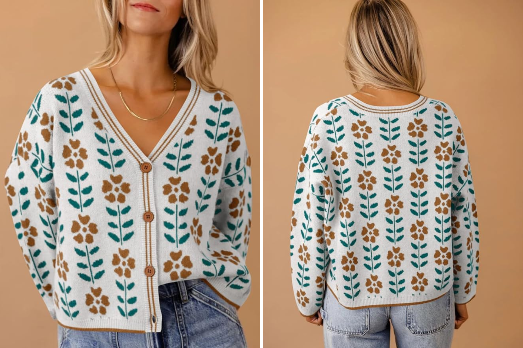 Saodimallsu V-Neck Cardigan