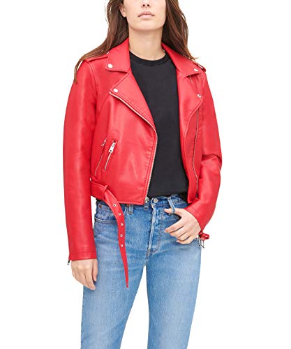 Levi&rsquo;s Faux-Leather Belted Motorcycle Jacket