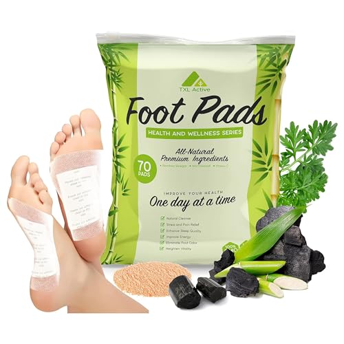 All Natural Ingredients Foot Pads, 70 Pads – Improves Sleep Quality, Boosts Energy, Safe and Easy to Use, Highly Effective, Remove Odor Suitable for Everyday Use